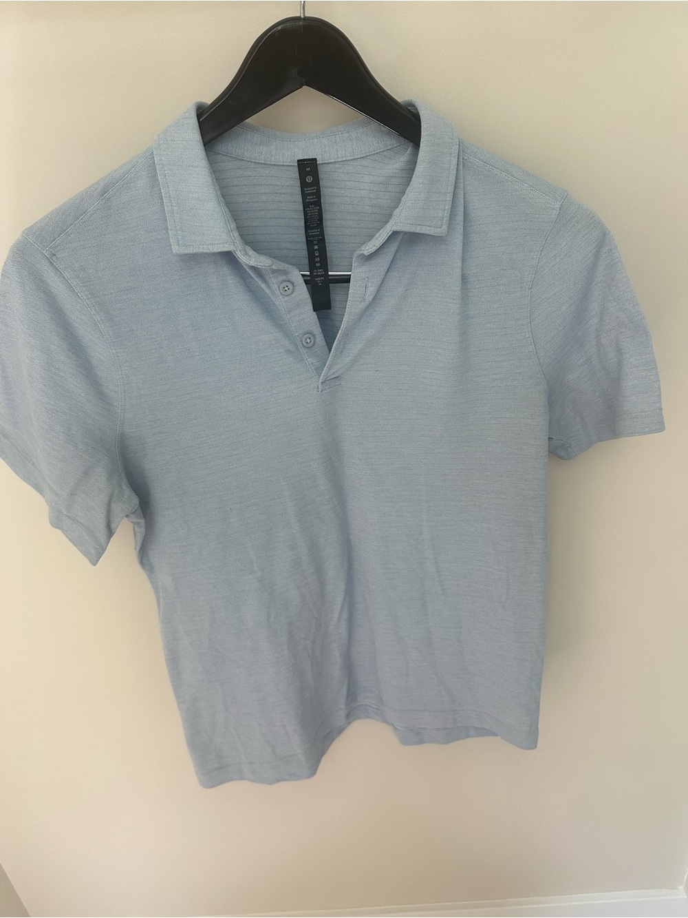 lululemon athletica Light Blue Men’s Short Sleeve Polo